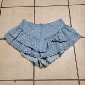 Windsor Light Blue Ruffled Skorts